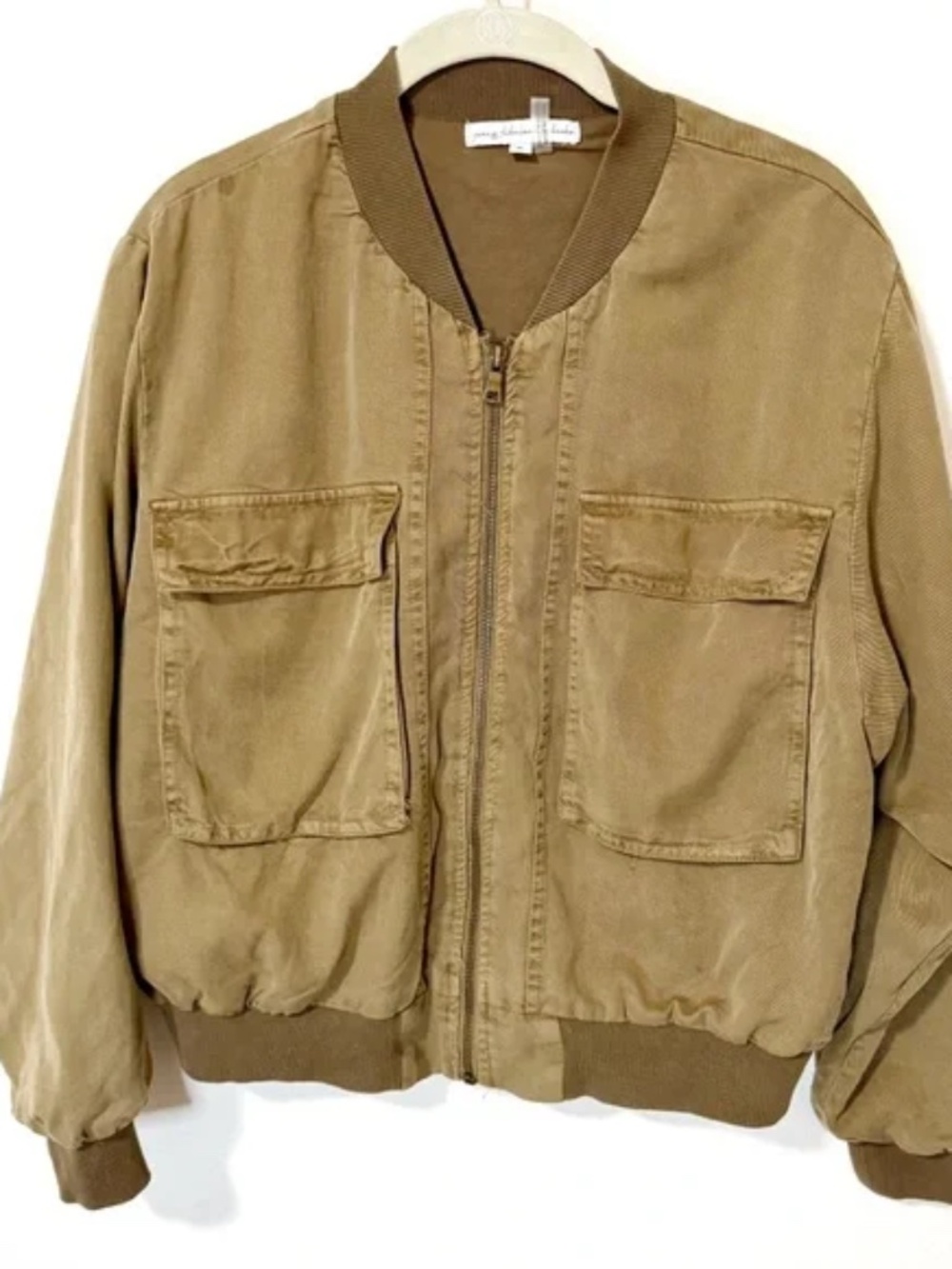 YFB Young Fabulous & Broke Tan Tencel Utility Bomber Small